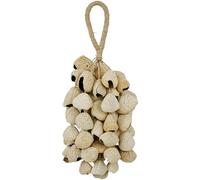 Cloche à main, instrument de bain sonore avec shaker de graines naturelles | Corde naturelle et paille, son apaisant, idéal pour les bains sonores, le yoga, la musique folklorique