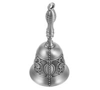 Cloche à Main Rétro Européenne en Métal, Sonnette D'appel | Argenté, Prise Confortable et Maniement Ergonomique, pour Restaurant, Cérémonies et Ouverture de Porte