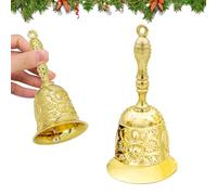 Cloche à Main, ZoneYan Cloche à Main de Noël, Cloches d'appel, Cloche de Table de Noël, Sonnette de Service pour Méditation Pet Feeding Prière Décoration (Or)
