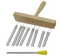 Cloche à percussion - Instrument compact avec barre métallique avec maillet | Sonnette de table pour, Salle de classe, Méditation, Relaxation, Thérapie du son, Pratique musicale, Exposés