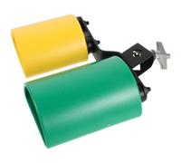 Cloche à Vache Double Montée Bicolore pour Batterie, Deux Tons | Structure Connectée en Métal et Plastique, Accents Rythmiques Rapides, pour Jam Latin, Garçon Fille et Éducateurs