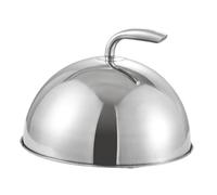 Cloche Alimentaire en Acier Inoxydable, Plat de Service, Assiette, Dôme, Couvercle à Badigeonner, Protection pour La Cuisson, Intérieur Extérieur, Tab, Diamètre Intérieur Argenté 20 Cm