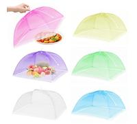 Cloche Alimentaire Pliable, 6 Pièces Cloche Alimentaire Anti Moucherons, Cloches Alimentaires, Convient pour Les Aliments, Les Barbecues, Les Buffets, Le Camping, Les Pique-niques