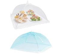 Cloche Alimentaire Pliable Anti-Mouche,2 Pièces Couverture Pliable Couverture Alimentaire Tente Couverture de Fruits Anti-Mouche Couvercle de Nourriture,12 pouce