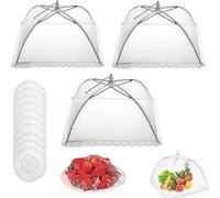 Cloche Alimentaire Pliable,Anti-Mouche Couvercle de Nourriture,Cloche Alimentaire Pliable en Maille,Maille Pliant Tente Parapluie,Tentes Alimentaires pour Barbecue Pique-Nique Aliments (3 Pièces)