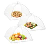 Cloche alimentaire pliable en maille - Grand auvent lavable anti-insectes pour intérieur/extérieur