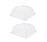 Cloche Alimentaire Pliable En Maille, Lot de 2 Housses De Protection Pour Aliments, Cadre En Tissu Épais Pour Légumes, Housses De Rangement Anti-Poussière Et Anti-Insectes Pour Les Réunions Familiales