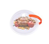 Cloche alimentaire pour micro-ondes avec poignée - Couvercle transparent pour micro-ondes - Gadget de cuisine pour garder le four propre, éviter les éclaboussures d'huile pour spaghettis, restes