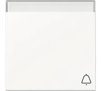 Cloche avec symbole de bascule blanc pur mat - Plaque de recouvrement pour interrupteur/bouton 367327