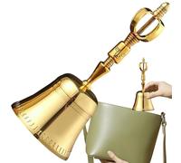Cloche bruyante - Cloche de dîner | Cloches en métal | Cloches à main pour personnes âgées | Cloche vintage en laiton - Instrument de sonnerie pour la maison, le dîner, l'école, l'église, le temple