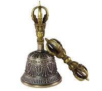Cloche cachée, cloche de méditation bouddhiste tibétaine, cloches tibétaines, bronze fait à la main, méditation pour le yoga (16 cm)