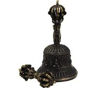Cloche cachée, cloche de méditation bouddhiste tibétaine, cloches tibétaines, notre main super puissante et polyvalente avec motif floral est utilisée pour la méditation, les rituels, les prières et