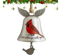 Cloche commémorative d'ailes d'ange, Ornement de Noël commémoratif, breloque d'ailes d'ange décorative, Souvenir de Noël au Paradis, Cadeau de sympathie pour la Perte d'un être Cher (A)