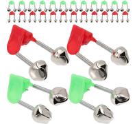 Cloche D’Alarme de Canne à Pêche à Double Sonnette, Clip-on | Fixation Filetée, Prise Sûre et Forte Pince, pour Pêcheurs et Bord de Mer, Usage Support