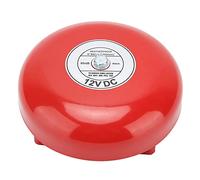Cloche d'Alarme Incendie Intérieure en Acier Inoxydable 12V 6 Pouces (Technologie de Galvanoplastie, Coque en Carbure) Sonnette d'Alerte Feu Corrosion Résistante