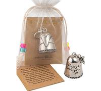 Cloche de bénédiction Les amis sont des anges - Cloche de bénédiction d'ange toujours avec vous - Petite cloche en argent - Cadeau idéal pour un ami ou un être cher (B, taille unique)