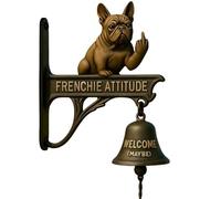 Cloche De Bienvenue pour Chien, Cloche De Dîner Extérieure, Anneau pour Teckel, Cloche Suspendue, Sonnette Décorative Humoristique en Forme De Tête De Chien, pour Porte D'entrée, Abri De Jardin