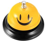 Cloche de Bureau, Cloche de Réception, Cloche de Table, Cloche d'Appel, Sonnerie Sonnette de Service avec Son Clair (Jaune)
