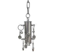 Cloche de cage pour, accessoire de balançoire en acier inoxydable, ornement suspendu pour perroquets Design en métal durable Fonctionnalité sonore interactive pour l'enrichim