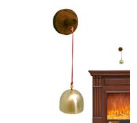 Cloche de commerçant - Carillon de porte autocollant en bois - Carillon éolien - Cloche de bienvenue rétro pour l'entrée de magasin, porte d'entrée, jardin, réfrigérateur - arrière-cour - Cloche