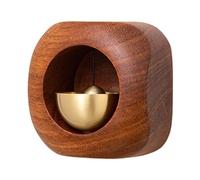 Cloche de commerçant pour ouvrir la porte - Cloche d'ouverture de porte en bois - Carillon de porte magnétique - Carillon en bois pour pendaison de crémaillère - Carré