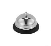 Cloche de comptoir en acier inoxydable pour restaurant, cuisine, bar, table de livraison de nourriture, bureau - Argenté et doré (grande argentée)