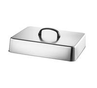 Cloche De Cuisson Avec Poignée Antidérapante, Couvercle De Cuisson En Acier Inoxydable Cloche Plancha Rectangulaire Couvercle Vapeur De Barbecue Coupole De Fusion Pour Burger, Fromage, Steak, Barbecue