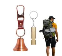 Cloche de Défense contre les Ours - Avec Sifflet Anti Ours Sonore Portable Équipement d Autodéfense,Équipement De Sécurité Cloches Pour Faune En Plein Air - pour Sports Cyclisme Chasse Escalade