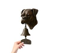 Cloche de dîner d'extérieur - Carillon de porte de ferme en forme de tête de chien, carillon de porte de ferme en forme de tête de chien de 20,3 cm, sonnette de bienvenue décorative | Cloche suspendue