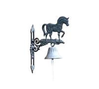 Cloche de jardin campagne en fonte, murale, for porte extérieure, grande décoration portail ferme Pour DîNer éCole