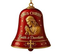 Cloche de Jésus, cloche de Noël, décoration de scène chrétienne, décoration de jardin festive, design en métal, petite taille, temple d'église, manteau mural pour fête de vacances pour porte