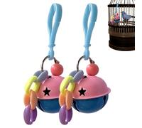 Cloche de jouet pour oiseau, jouet de cloche pour perroquet | Jouets de perruche 2 pièces pour cage,Grand jouet à mâcher pour calopsittes, jouet interactif amusant pour oiseaux, pour créer un bel envi