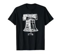 Cloche de la Liberté 1776 T-Shirt Graphique avec Valeur, Homme, Noir, L
