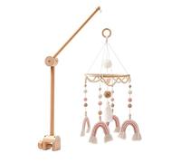 Cloche De Lit En Bois, Asudaro Support Cloche Berceau + Carillons éoliens Avec Perles En Bois Pour Chambre D'enfants, Carillons éoliens Pour Maison, Carillon éolien Style Nordique