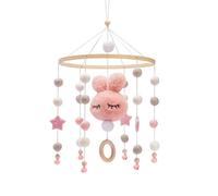 Cloche De Lit En Bois En Forme D'étoile Et De Lune Pour Bébé,Jouet En Feutre Doux Pour,Nuage De Mouton - Type-I