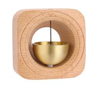 Cloche de magasinage - En bois vintage, décoration d'entrée de maison, cloche en laiton, adhésif sans fil, carillon ovale | pour mur, magasin, armoire, réfrigérateur, boutique, porche, terrasse, porte