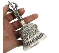 Cloche de méditation bouddhiste tibétaine - 14,5 x 7,5 cm faite à la main, ensemble Dorje, accessoire | Parfait pour les pratiques spirituelles, la méditation de prière, le Reiki, la décoration de la