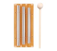 Cloche de méditation | Carillon éolien | Carillon réactif pour salle de classe avec maillet en bois, cloche de relaxation et de guérison par le son de la main pour la prière, le yoga, la guérison, la