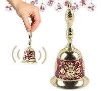 Cloche de Noël, ACTOYS Sonnette à Main, Cloche Pere Noel, Sonnette de Service Accessoire de Décoration de Noël pour Costume de Père Noël, Mariage, Dîner, école (Rouge)