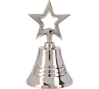 Cloche de Noël argentée 10cm, étoile