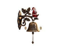Cloche de Noël, Cloche d'accueil pour Jardin, Ornement de Porte avec Père Noël Bonhomme de Neige et Renne pour Intérieur Extérieur Maison Jardin Décor de Fêtes