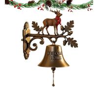 Cloche de Noël - Cloches pour décoration de Noël, décoration saisonnière vintage, cour, jardin, sonnette pour extérieur, intérieur, maison, entrée, cuisines