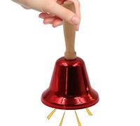 Cloche De Noël | Clochettes de Noël avec Poignée en Bois | Grelot Métallique Traditionnel pour Table Cheminée Lieu de Travail Magasin Maison Ferme