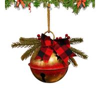Cloche de Noël: élégante cloche ornementale à suspendre, design classique avec, décoration saisonnière pour les vacances | Touche décorative sans style polyvalent pour le mur de la
