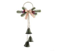 Cloche de Noël pour gingle, charmantes cloches de Noël en fer, cloches de sapin de Noël, décorations à suspendre pour sapin de Noël, couronnes (C)