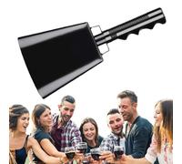 Cloche de Percussion Manuelle - Cencerro Résistant avec Prise Confortable pour Sport | Générateur de Bruit Puissant pour École, Baseball, Football, Hockey, Défilé, Mariage, Festival et Fête en Plein A
