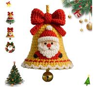 Cloche De Père Noël Tricotée À Faire Soi-même, Décoration De Sapin De Noël Au Crochet, Kits De Crochet Faits Main, for La Décoration De La Maison Et Les Cadeaux De Saison(2)
