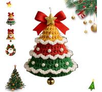 Cloche De Père Noël Tricotée À Faire Soi-même, Décoration De Sapin De Noël Au Crochet, Kits De Crochet Faits Main, for La Décoration De La Maison Et Les Cadeaux De Saison(1)