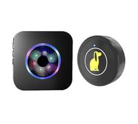 Cloche de porte pour chien 2 pièces - Cloches d'entraînement pour chiens pour la porte | Pets Belling Bell | Tempête sans fil de la maison pleine, 5 niveaux de volume, bouton imperme