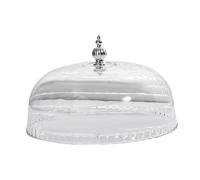 Cloche de Présentation pour Gâteaux, Support Cloche à Gâteaux Couvercle Transparent Rond, Cloche de Service Polyvalente, Dôme Alimentaire pour Cuisine, Camping, Mariage, Fête D'anniversaire, 25cm
